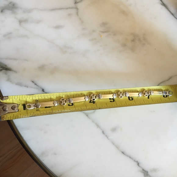 Vintage Fashion bracelet, 14k white & yellow gold - Picture 12 of 13